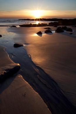 nature landscape ocean sunrise beach sand water