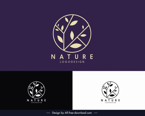 nature logotype flat tree branch sketch circle layout