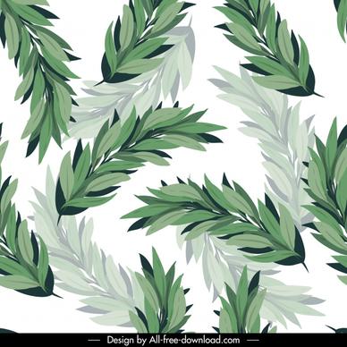 nature pattern bright green leaves classic blurred decor