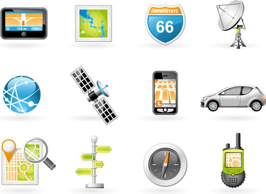 navigation and transport icons