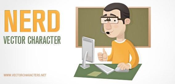 nerd vector character