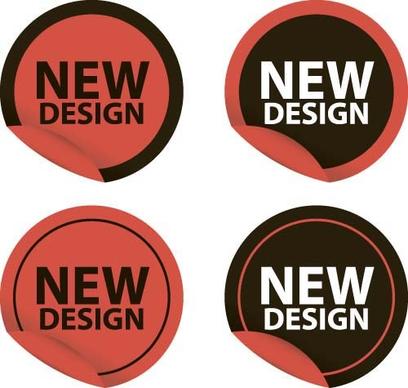 new design stickers vectors