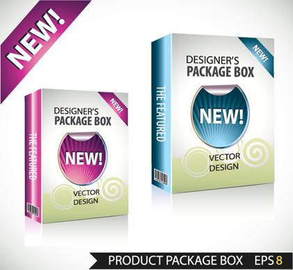 new product packaging boxes design vector