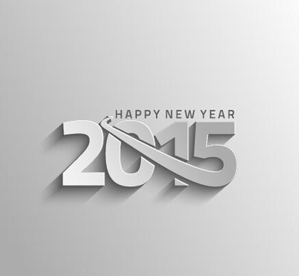 new year15 text design set vector