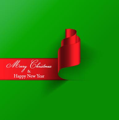 new year and christmas green with red background