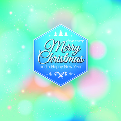 new year christmas labels and background