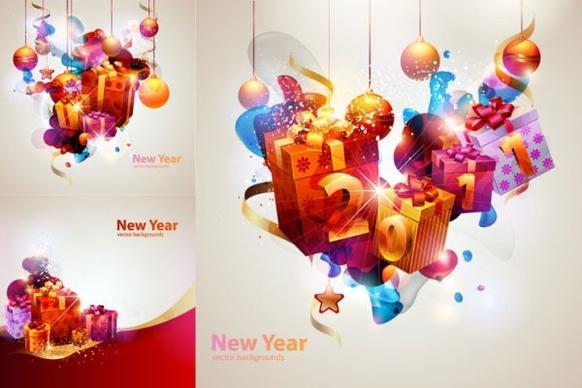new year theme vector cool glare