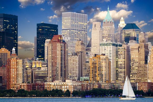 new york city landscape picture elegant modern seaside scene 