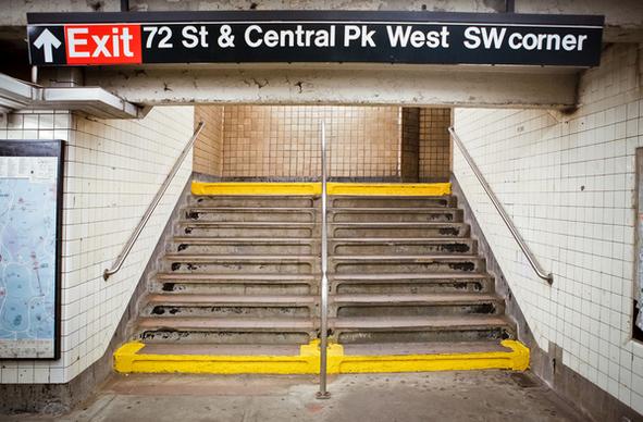new york subway stairs