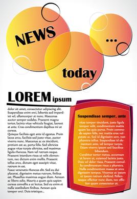 news page website template vector