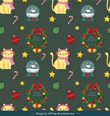 nice christmas pattern template repeating cute elements
