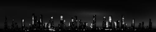 night city skyscrapers vector