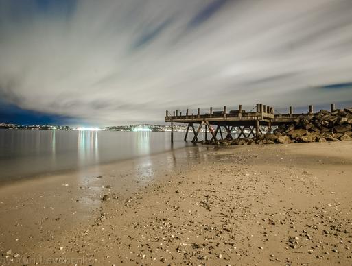 night clouds and pier