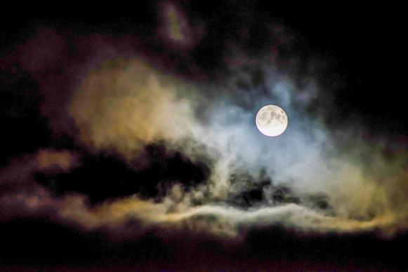 night moon scenery picture contrast scene 
