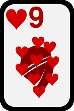 Nine Of Hearts clip art