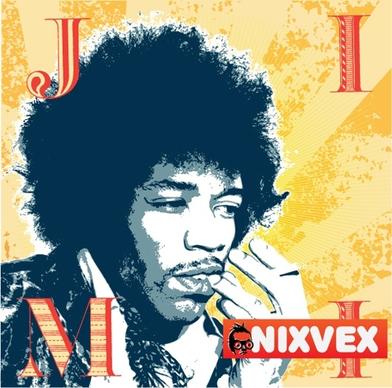 NixVex Jimi Hendrix Free Vector