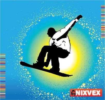 NixVex "SnowBoarder" Free Vector