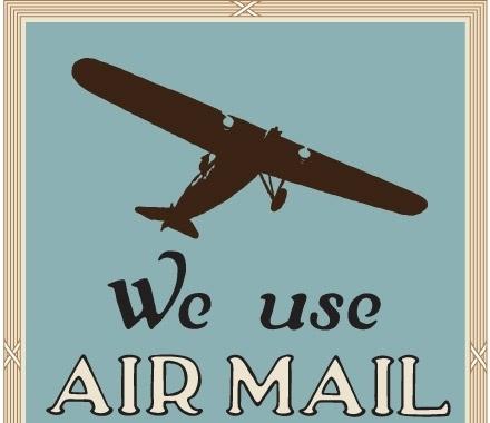 NixVex We Use Air Mail Free Vector