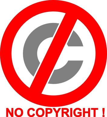 No Copyright Icon clip art