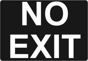 No Exit Sign clip art