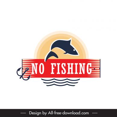  no fishing stamp classical dynamic fish sketch