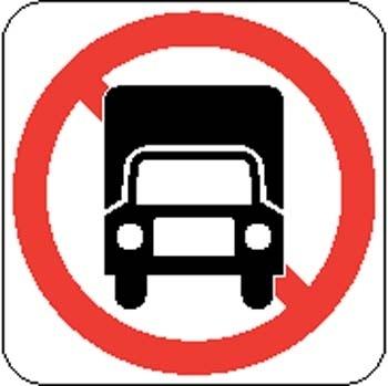No Truck Sign Board Vector