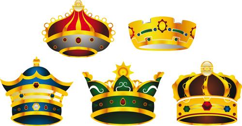 noble of crown design vector set