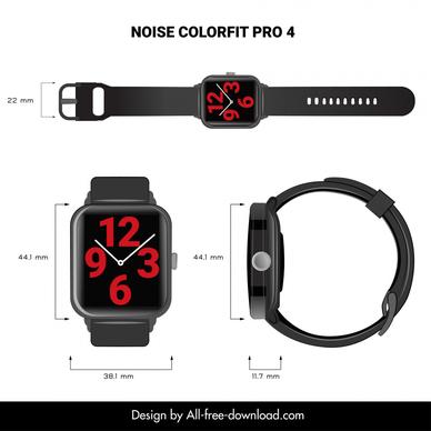 noise colorfit pro 4 smartwatch advertising design elements modern elegance 