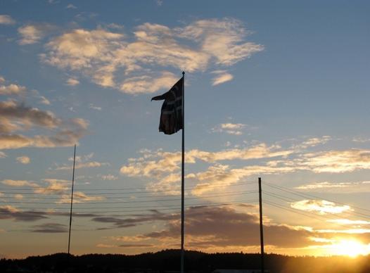 norway norwegian flag sky