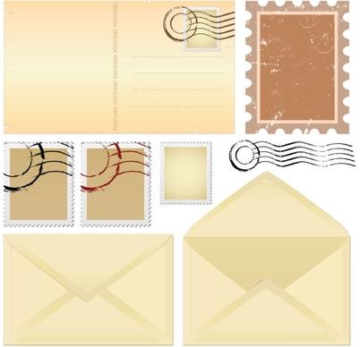 nostalgia envelopes and paper 01 vector