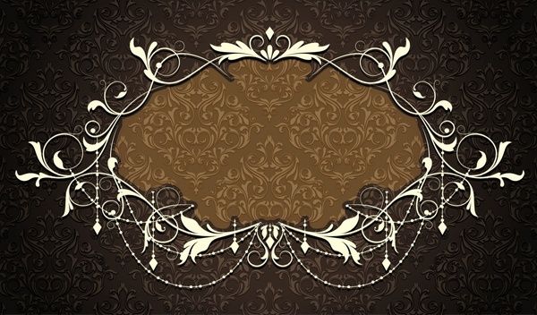 european frame template elegant dark classical symmetric decor