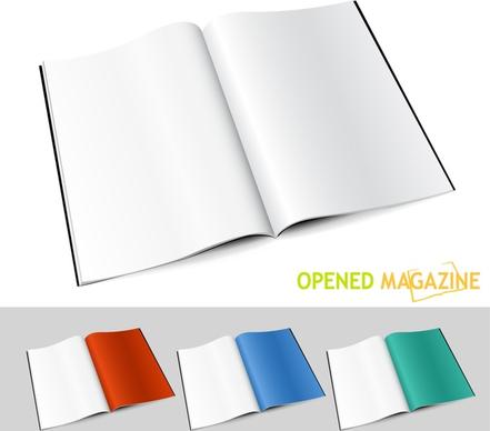 open book icons shiny colored modern 3d design