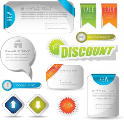notes roll angle button label card vector
