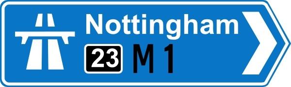 Nottingham Road Signs clip art