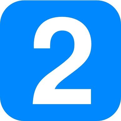 Number In Light Blue Rounded Square clip art