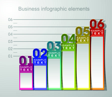 numbered banner business infographic vector