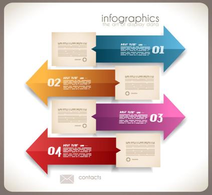numbered infographics elements vector