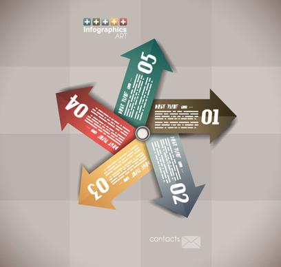 numbered infographics elements vector