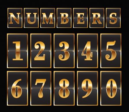 numbers background modern black yellow decor