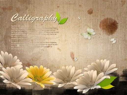 of flowers creative template 01psd the layered