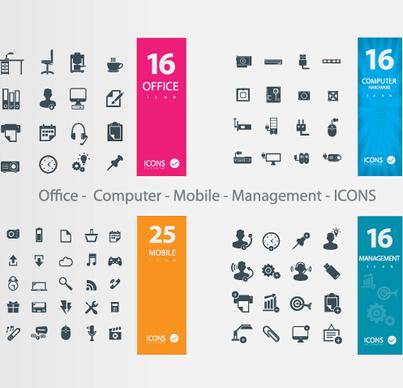 office11 computer11 mobile11 management icons vector