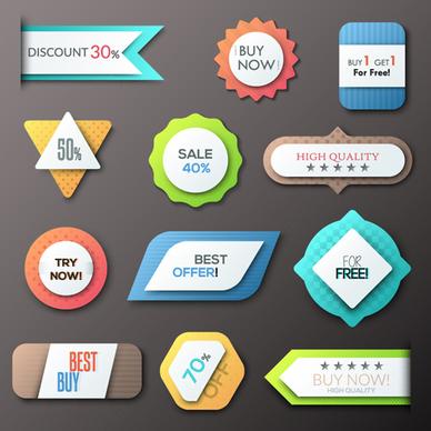office bookmarks with labels vector