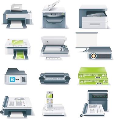 office equipment icon vector