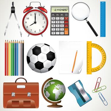 office tool and school elements icon vector