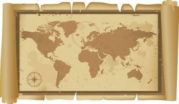 old and classic world map