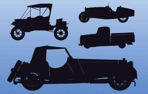 Old Car Silhouettes