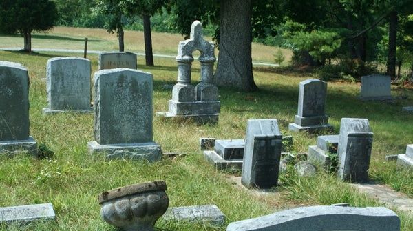 old cemetery graveyard headstones