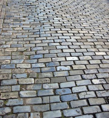 old cobblestone street grey bricks puerto rico