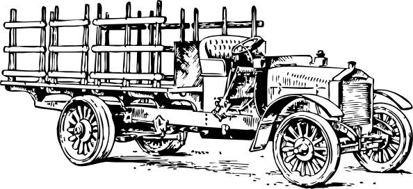 Old Heavy Truck clip art