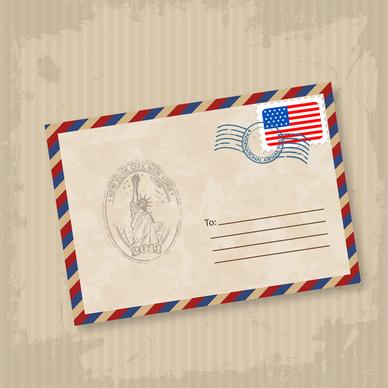 old mail envelope illustration
